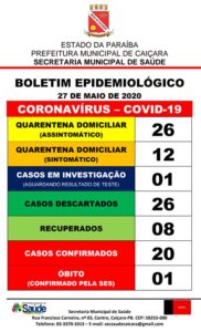 Boletim Epidemiológico 27-05-2020